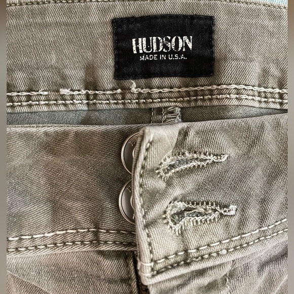 HUDSON JEANS -Sz 27, EUC-Olive Green’COLLIN SKINNY CROP’ - Picture 4 of 14